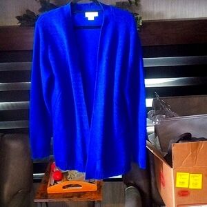 Liz Claiborne Royal Blue Cardigan Size L